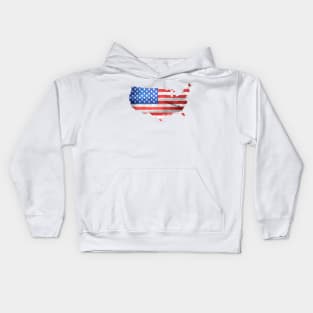 USA American Flag Patriotic For United States Merica Kids Hoodie